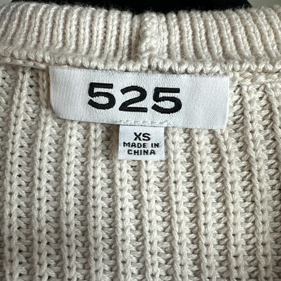 525 Sweater Zip Mock Neck Tank Top Womens Sz XS Cotton Knit Neutral Minimalist - Picture 6 of 8